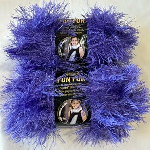 New Lion Brand Fun Fur Eyelash Yarn 2 Skeins